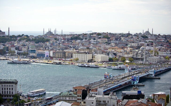 A view over the skyline of Istanbul, Turkey